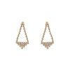 Brinco Bijoulux | Brinco Dourado Triangular Folheado A Ouro 18K