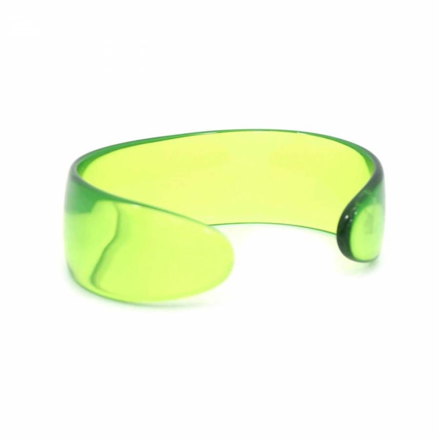 Super Promo Bijoulux | Pulseira Bracelete Acrilico Verde Transparente