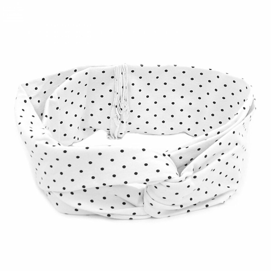 Para Cabelos Bijoulux | Headband Turbante Branca Poa