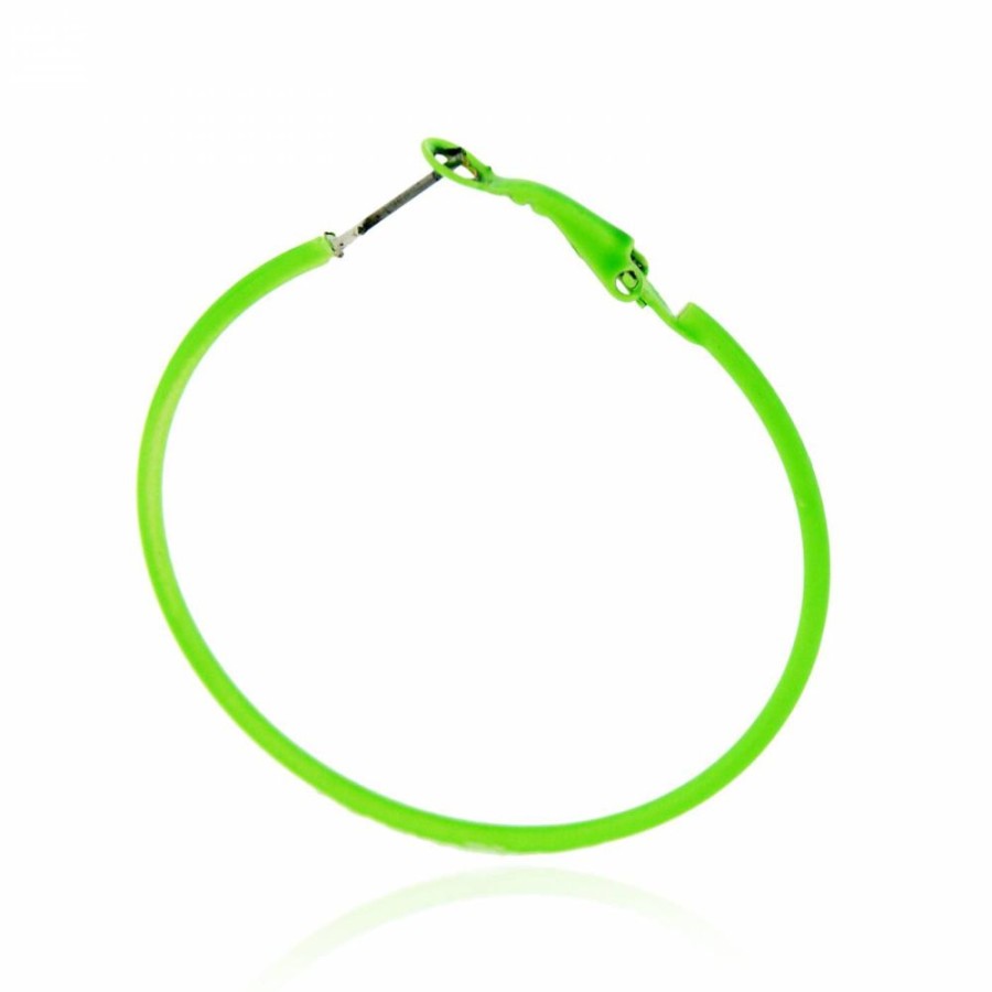 Super Promo Bijoulux | Argola Fininha Verde Neon