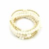 Pulseira Bijoulux | Kit De Pulseiras Off White Com Pecas Douradas