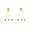 Brinco Bijoulux | Brinco Ear Jacket Dourado Com Strass Ambar