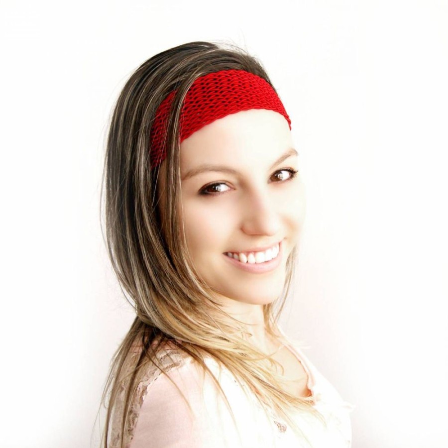 Acessorio Para Cabelo Bijoulux | Headband Largo Vermelho