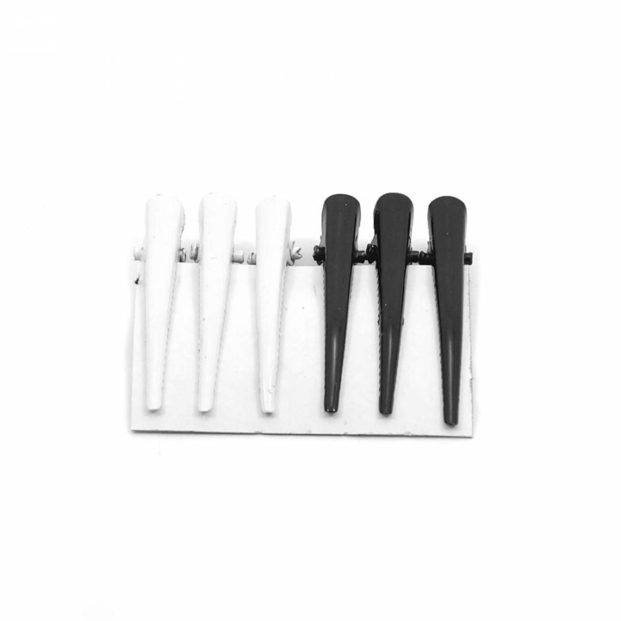 Para Cabelos Bijoulux | Kit Mini Bico De Pato Preto E Branco