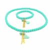 Super Promo Bijoulux | Kit De Colar E Pulseira Verde Agua Com Tassel