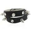 Super Promo Bijoulux | Pulseira Preta Com Spike E Strass