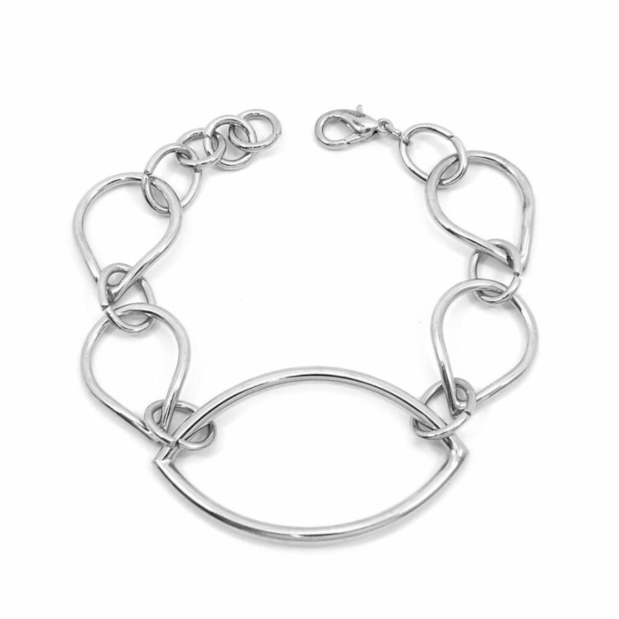 Pulseira Bijoulux | Pulseira Prateada Com Gotinhas