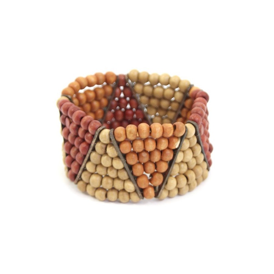 Pulseira Bijoulux | Pulseira Com Bolinhas De Madeira