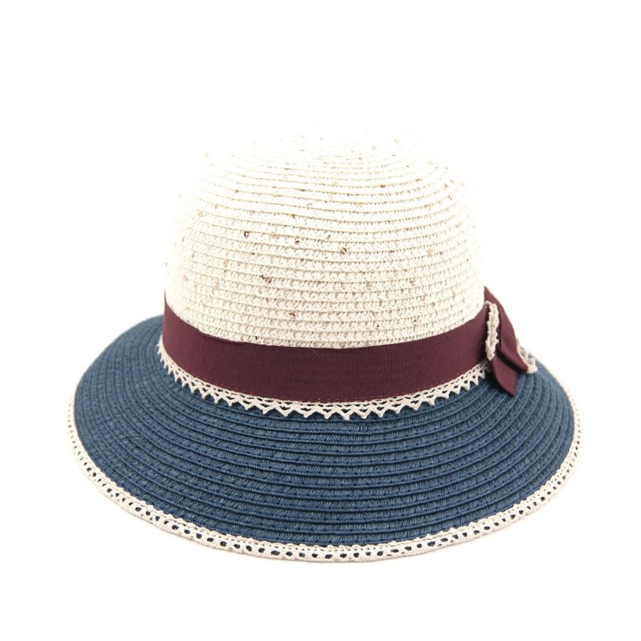 Chapeu Bijoulux | Chapeu De Praia Com Renda E Laco Marsala