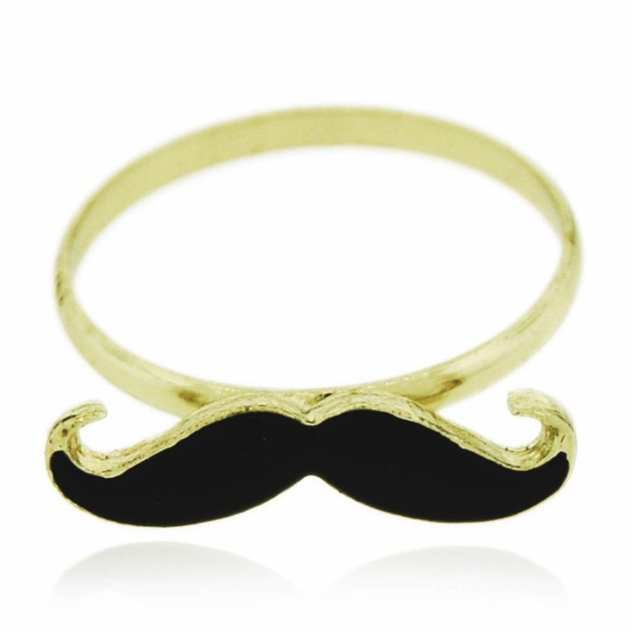 Super Promo Bijoulux | Anel Mustache Dourado