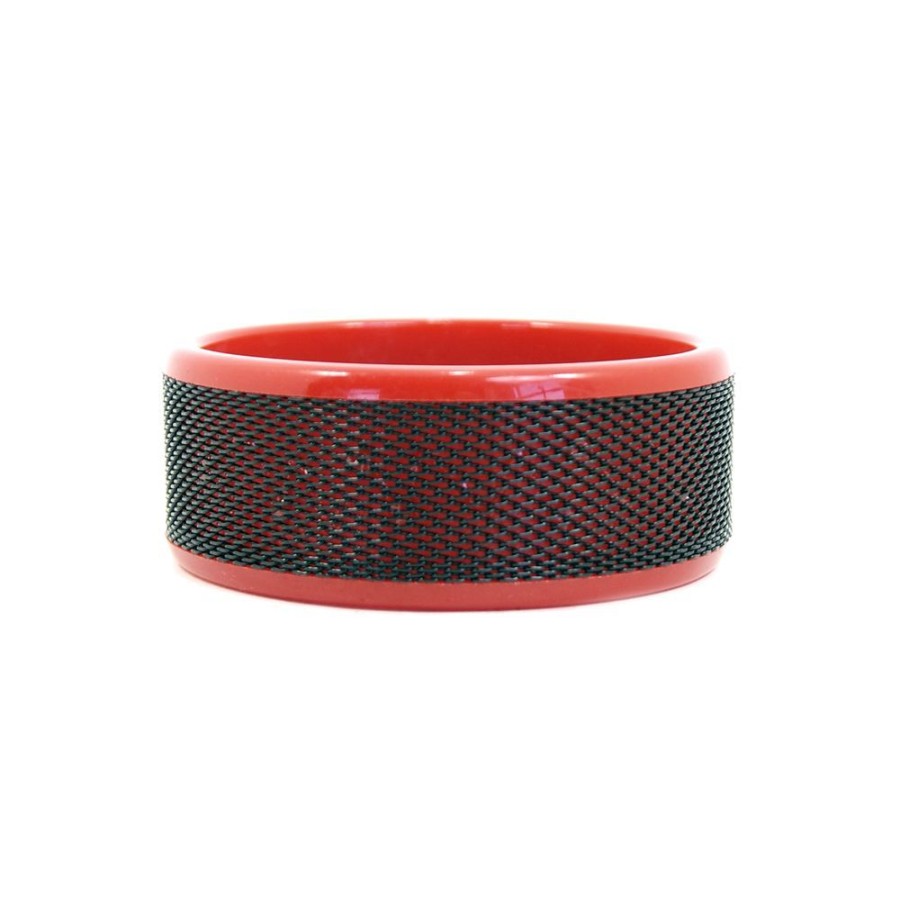 Pulseira Bijoulux | Pulseira Bracelete Vermelho E Preto