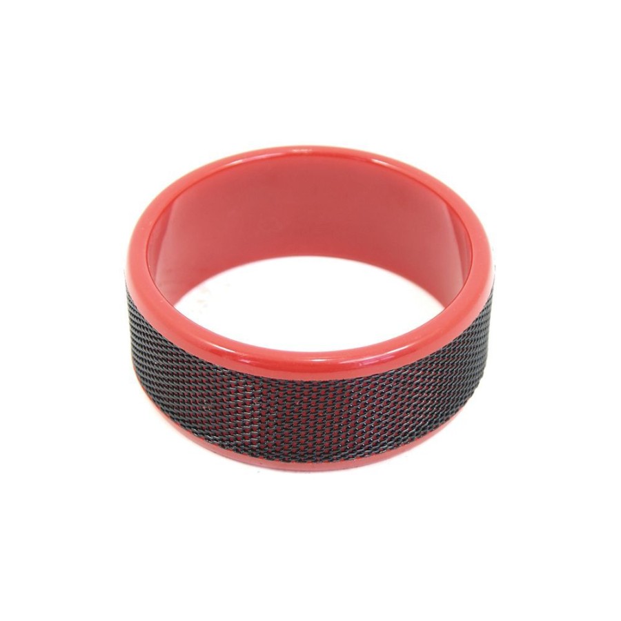 Pulseira Bijoulux | Pulseira Bracelete Vermelho E Preto