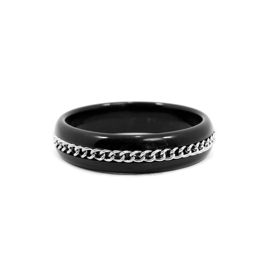 Pulseira Bijoulux | Pulseira Bracelete Preto Com Corrente