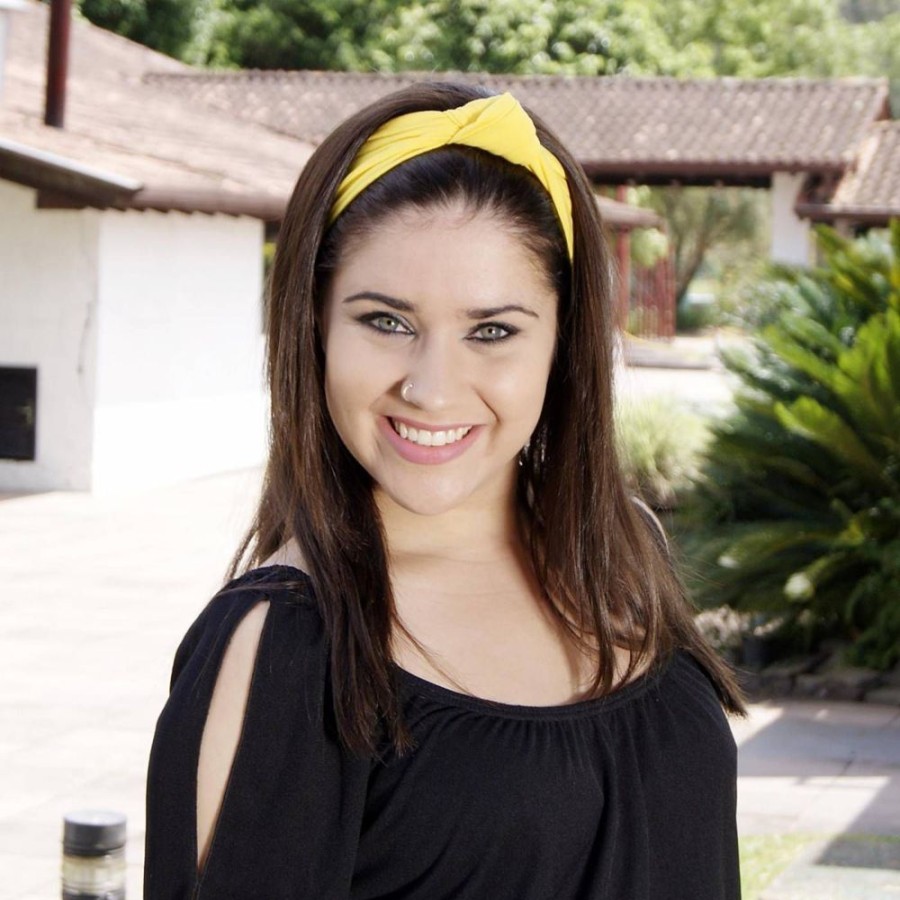 Para Cabelos Bijoulux | Headband Turbante Amarela Com No