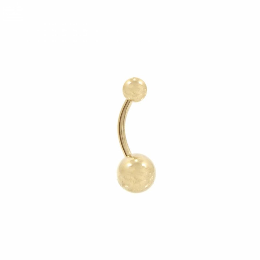 Piercing Bijoulux | Piercing De Umbigo Dourado Folheado