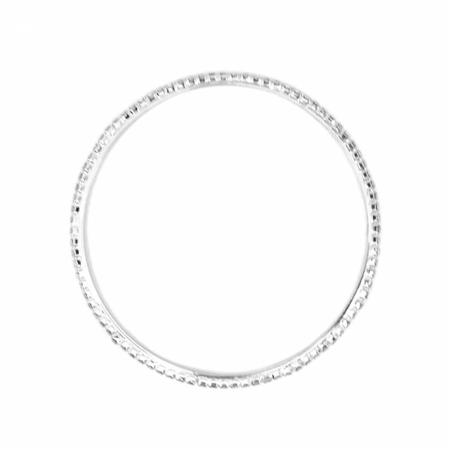 Pulseira Bijoulux | Pulseira Aro Prateada Com Strass