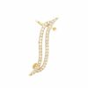 Brinco Bijoulux | Brinco Ear Cuff Dourado Com Zirconias