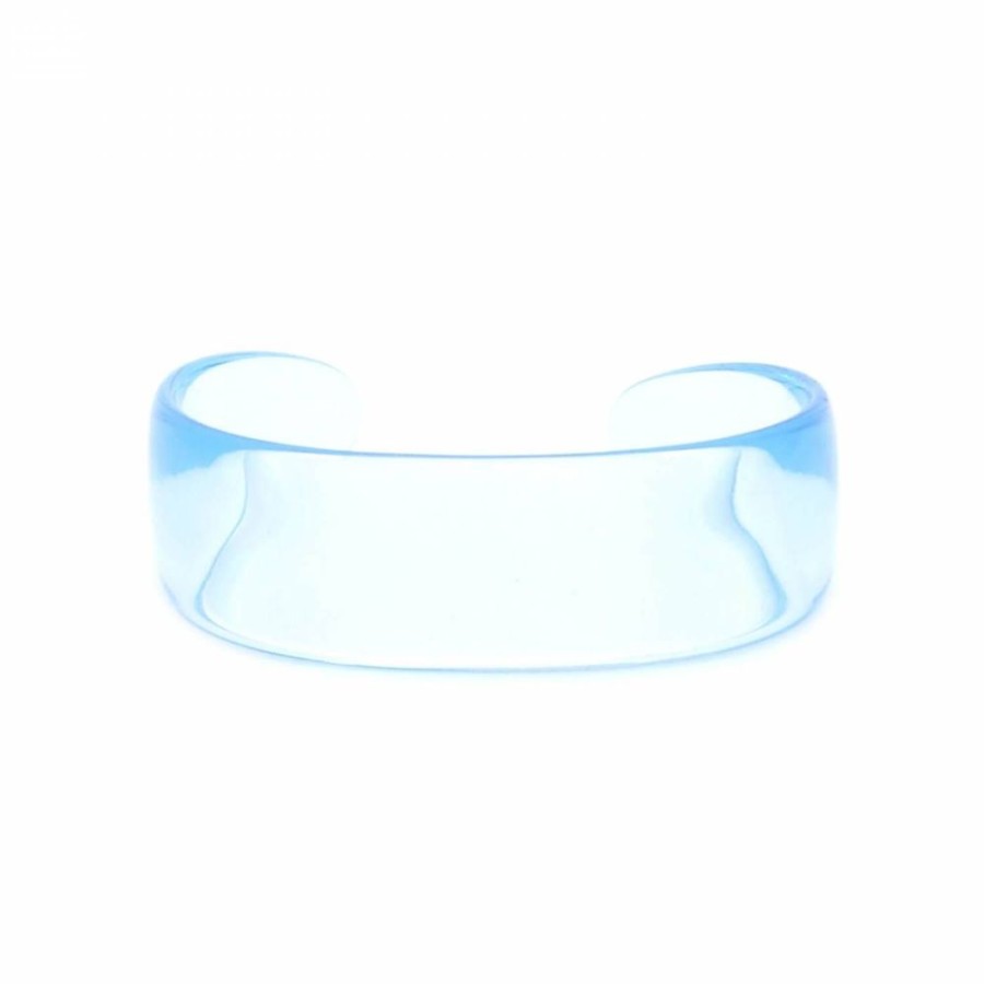 Super Promo Bijoulux | Pulseira Bracelete Acrilico Azul Transparente