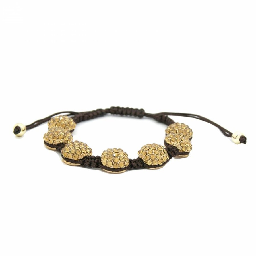 Pulseira Bijoulux | Pulseira Marrom Tipo Shambala