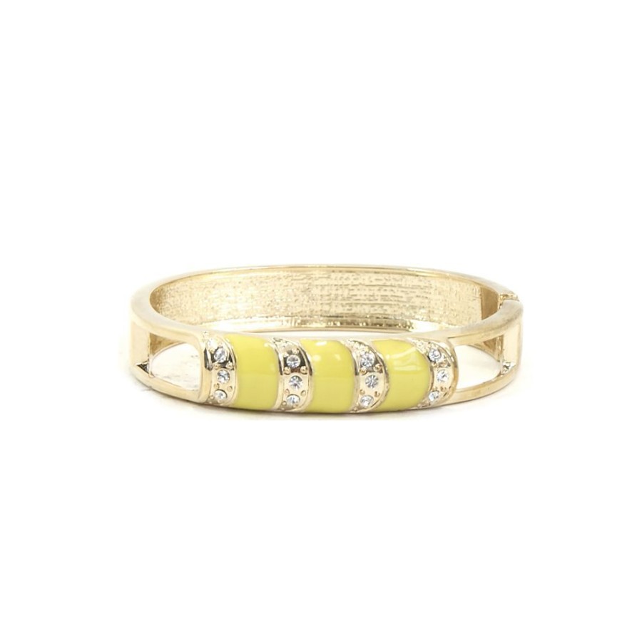 Pulseira Bijoulux | Pulseira Bracelete Dourado E Amarelo