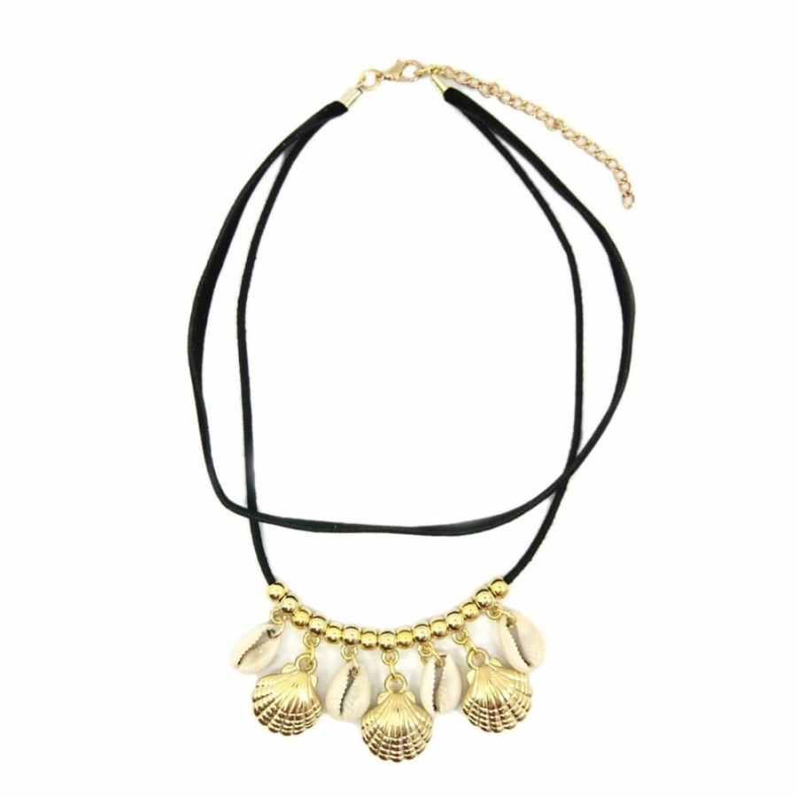 Super Promo Bijoulux | Colar Choker Duplo Com Buzios E Conchas