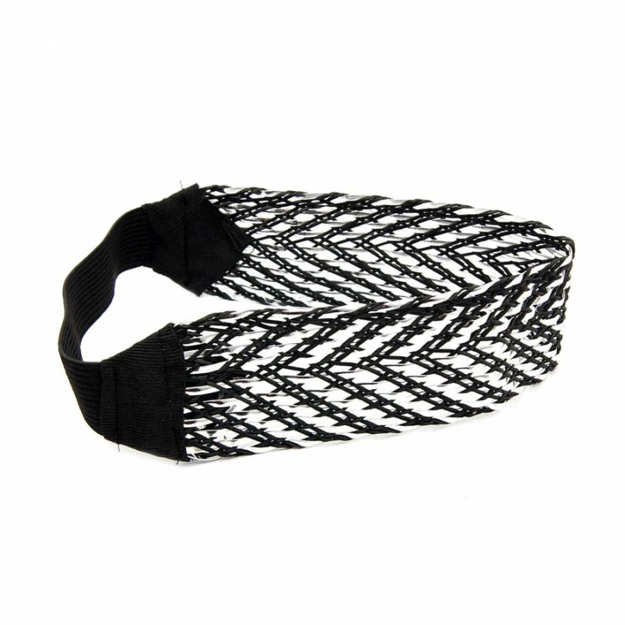 Acessorio Para Cabelo Bijoulux | Headband Largo Prateado Com Preto