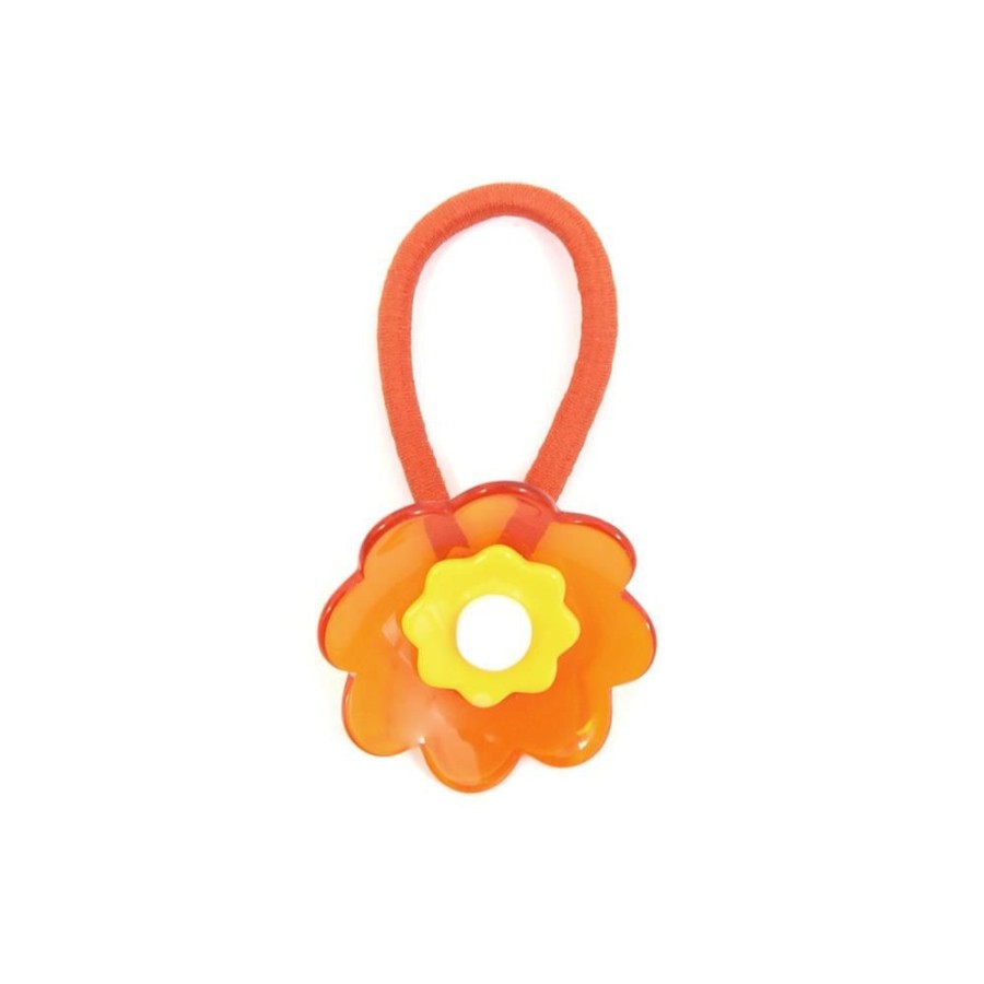 Para Cabelos Bijoulux | Rabico Flor Acrilica Laranja