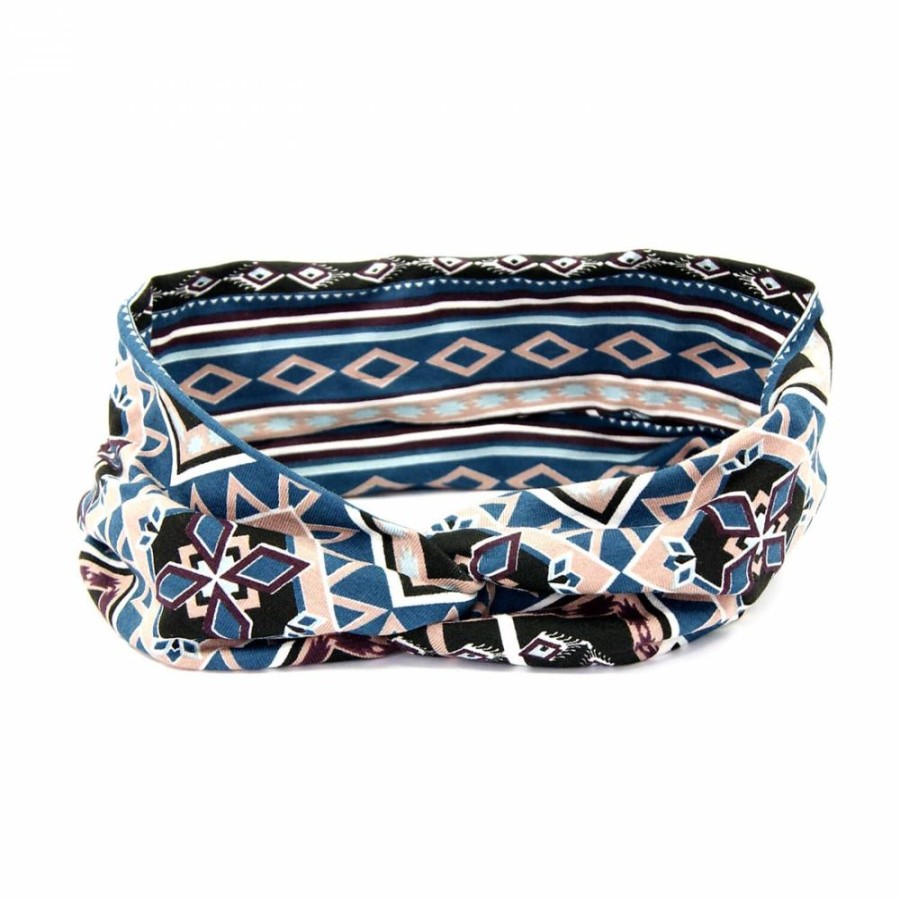 Para Cabelos Bijoulux | Headband Turbante Etnica Azul Petroleo E Preto