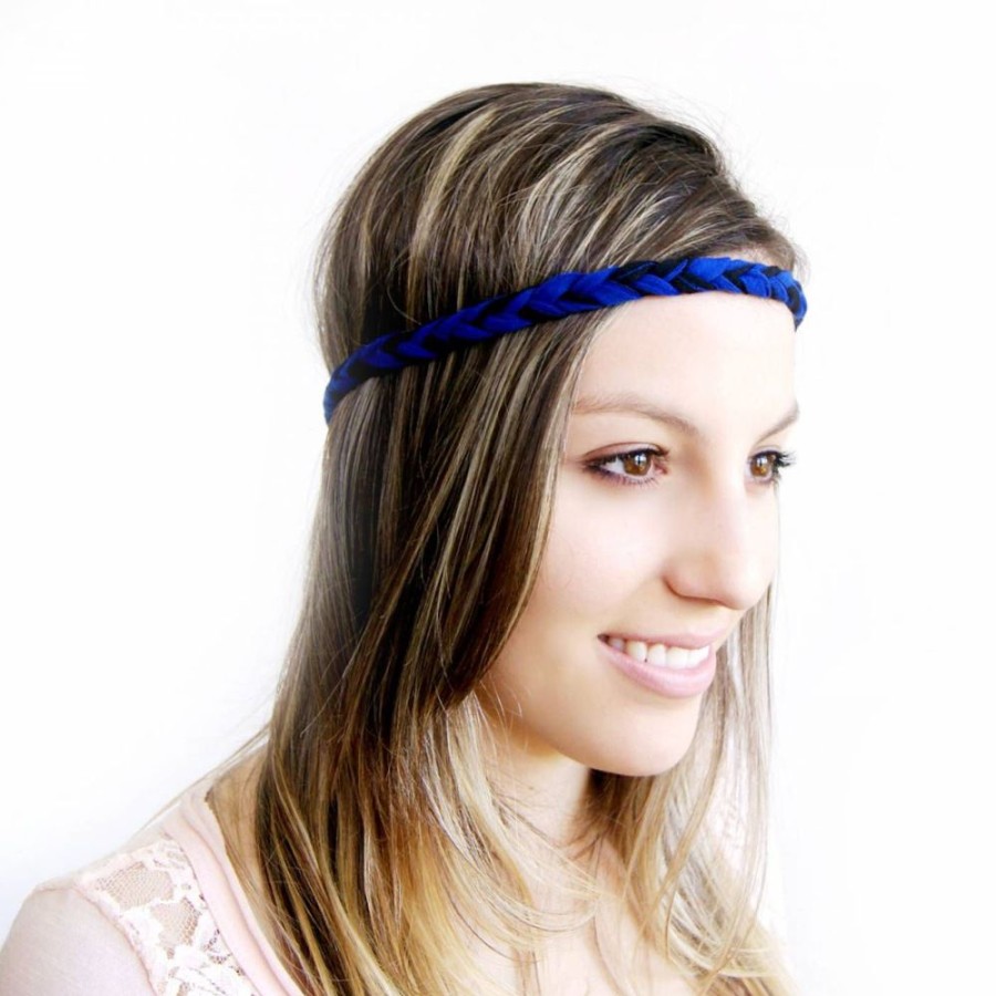 Para Cabelos Bijoulux | Tiara Headband Azul E Preta