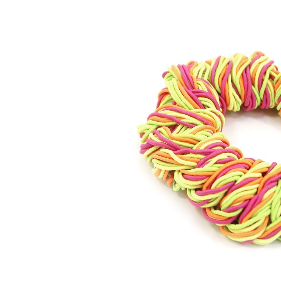 Acessorio Para Cabelo Bijoulux | Scrunchie Colorido Neon De Fios