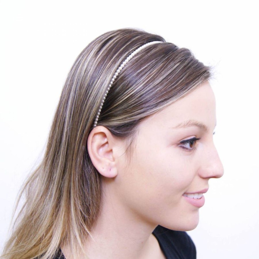 Acessorio Para Cabelo Bijoulux | Tiara Fininha Com Perolas