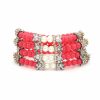 Pulseira Bijoulux | Kit De Pulseiras Rosa Neon Com Perolas