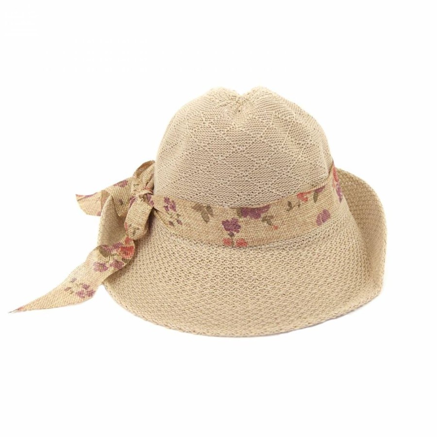 Chapeu Bijoulux | Chapeu Marrom Com Laco Floral