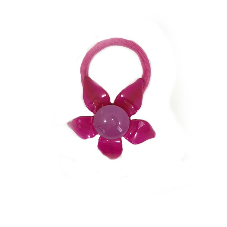 Para Cabelos Bijoulux | Rabico De Acrilico Flor Pink