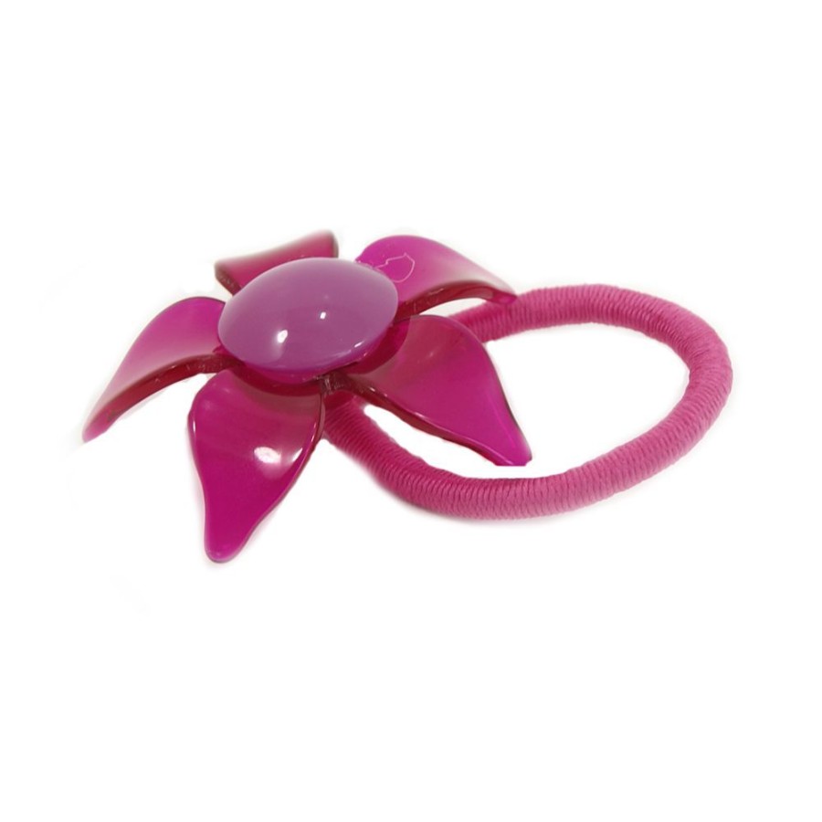 Para Cabelos Bijoulux | Rabico De Acrilico Flor Pink