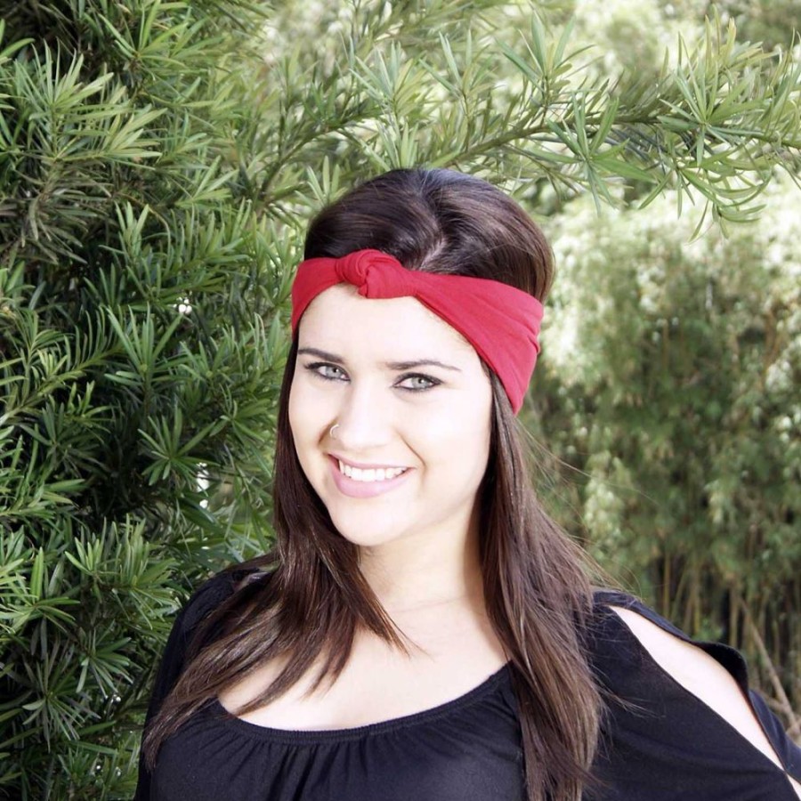 Para Cabelos Bijoulux | Headband Turbante Vermelha Com No