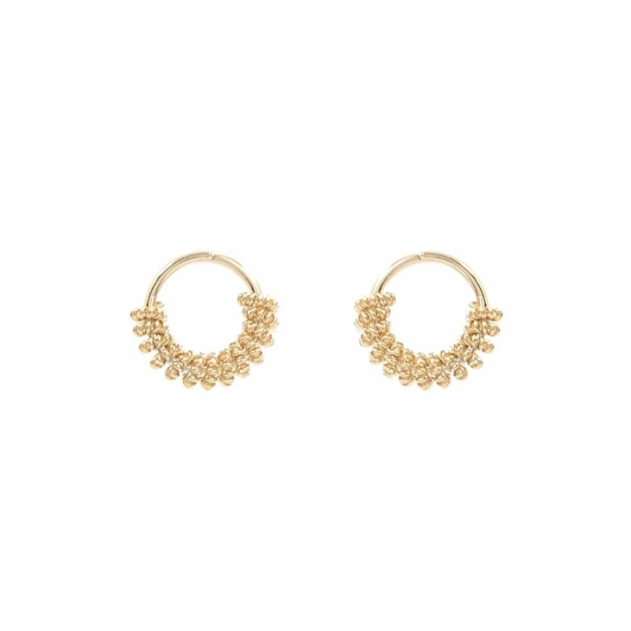 Brinco Bijoulux | Brinco Argola Arame Dourado Folheado A Ouro 18K