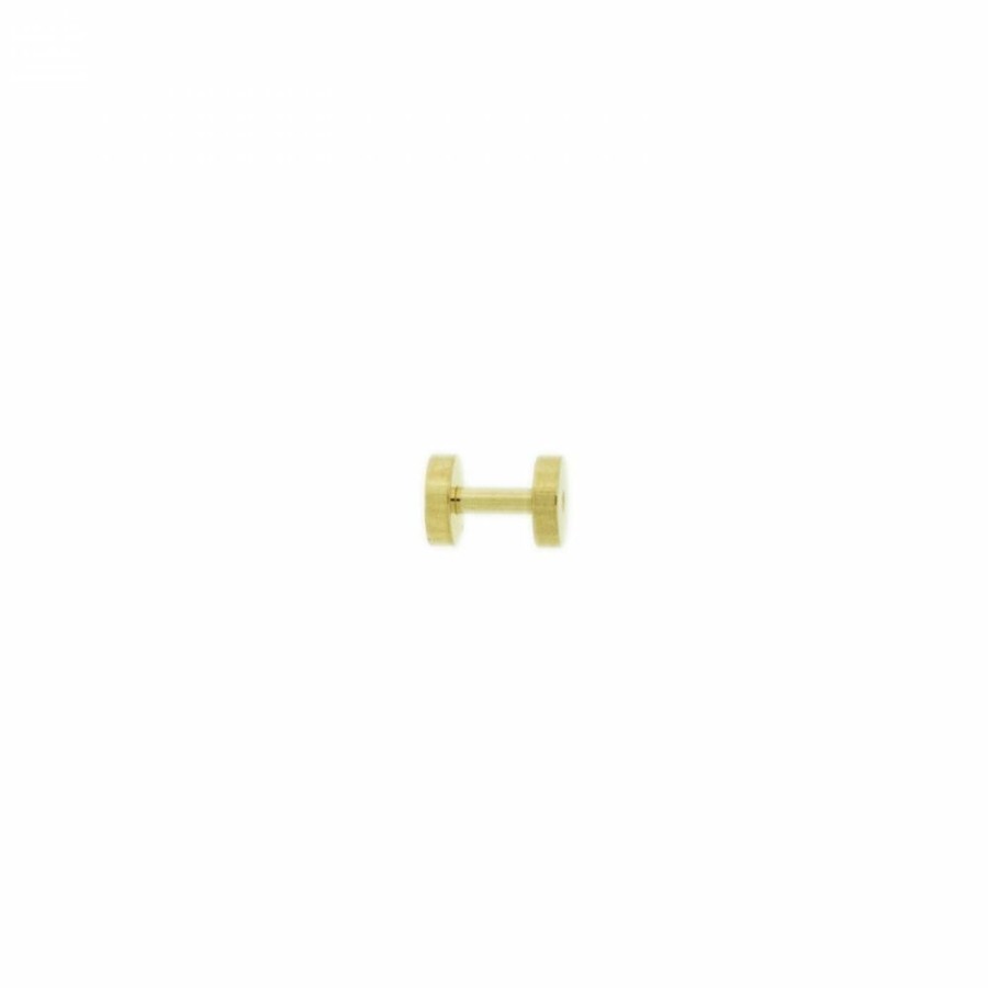 Piercing Bijoulux | Alargador Dourado Liso 7 Mm