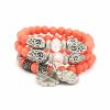 Pulseira Bijoulux | Kit De Pulseiras Laranja Boa Sorte