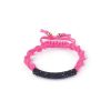 Pulseira Bijoulux | Pulseira De Cordao Pink Neon E Pedrinhas