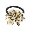 Para Cabelos Bijoulux | Rabico Acrilico Flor Animal Print Marrom Claro