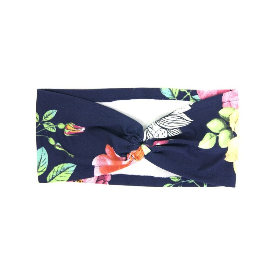 Para Cabelos Bijoulux | Headband Turbante Azul Marinho Floral