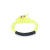 Pulseira Bijoulux | Pulseira De Cordao Amarelo Neon E Pedrinhas