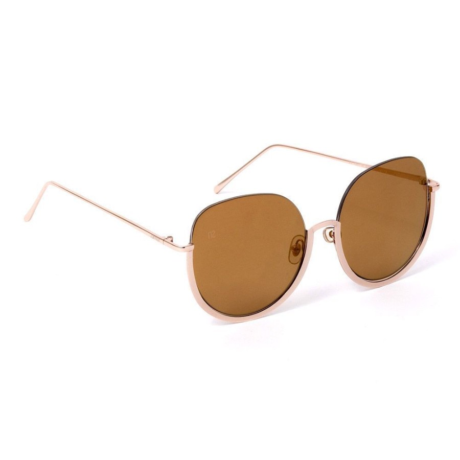 Oculos Bijoulux | Oculos De Sol Grande Glamour Espelhado Dourado