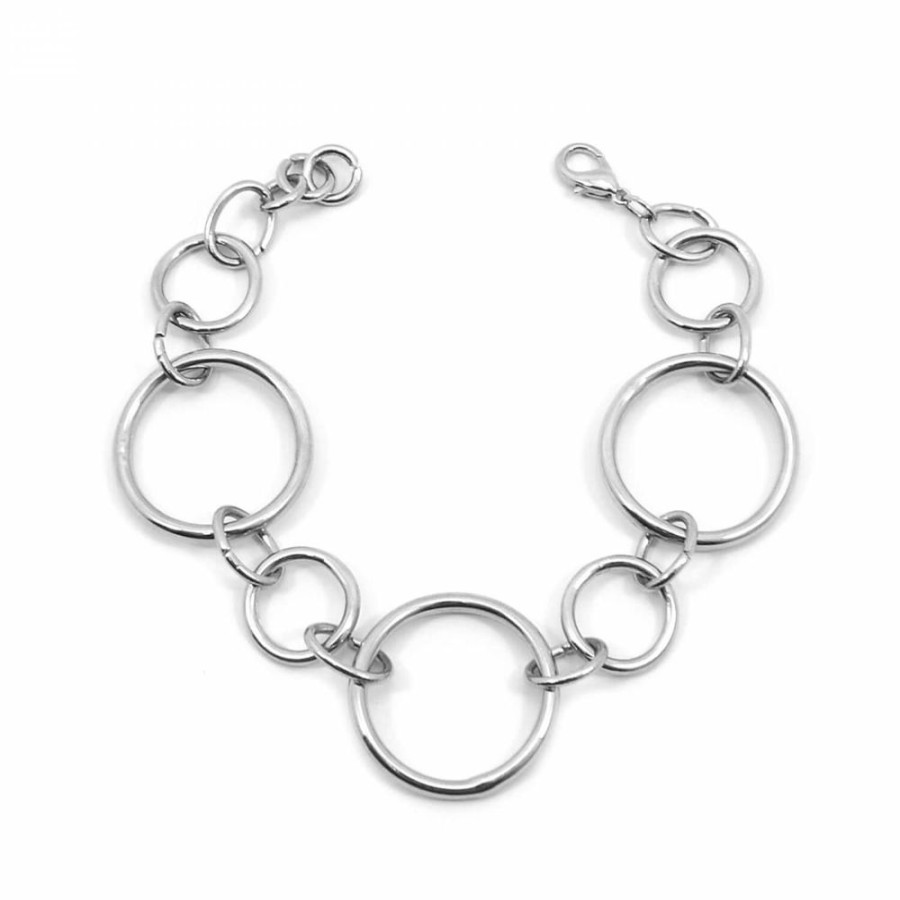 Pulseira Bijoulux | Pulseira Prateada Com Elos