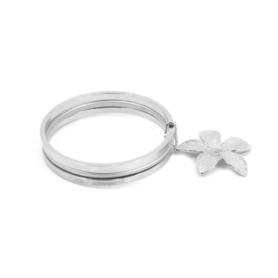 Pulseira Bijoulux | Kit De Pulseira Com Pingente De Flor