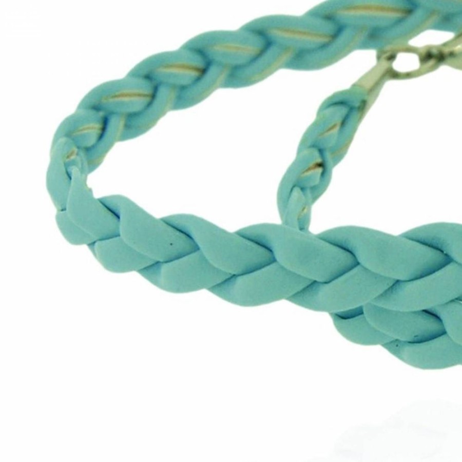 Pulseira Bijoulux | Pulseira Trancadinha Azul Bebe