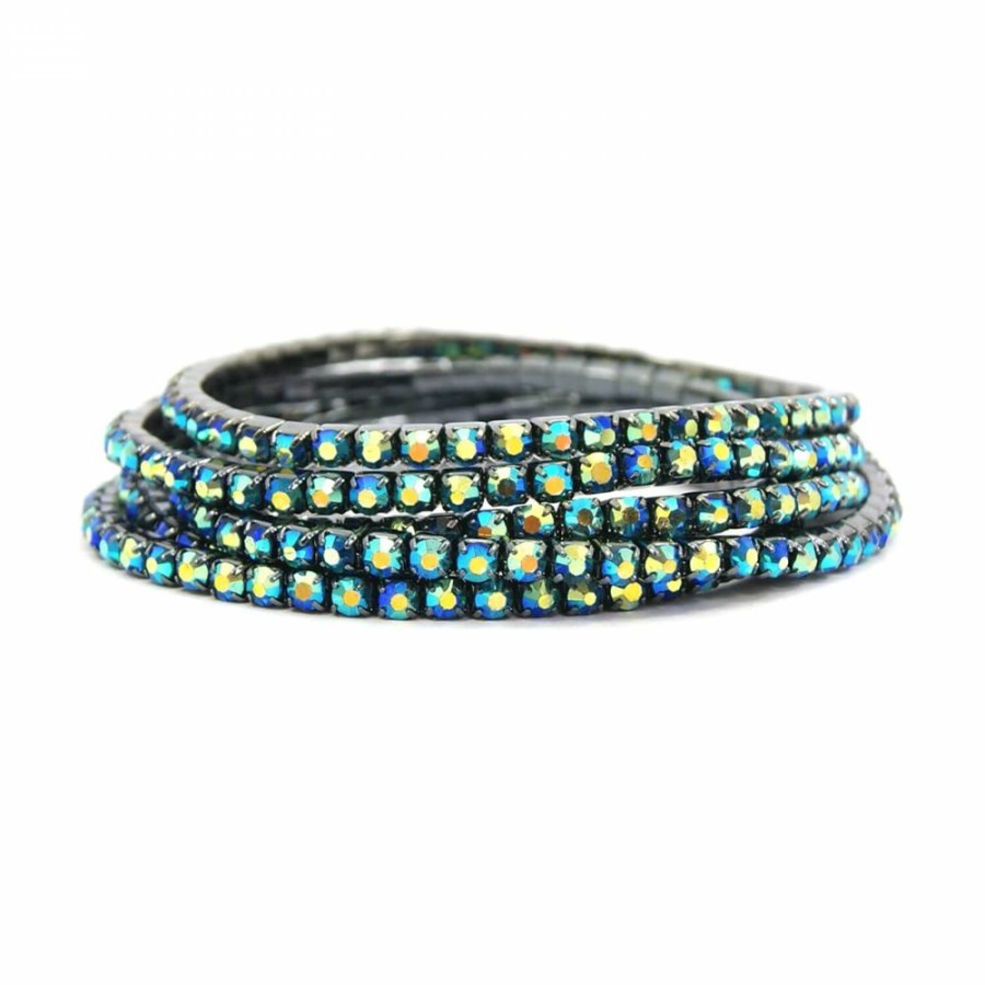 Pulseira Bijoulux | Kit De Pulseira Pedrinhas Azul Furta Cor