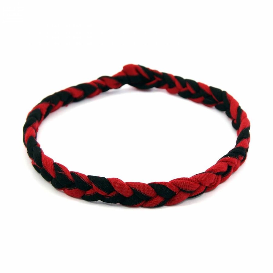 Para Cabelos Bijoulux | Tiara Headband Preta E Vermelho