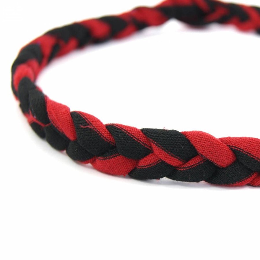 Para Cabelos Bijoulux | Tiara Headband Preta E Vermelho